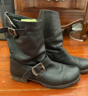 Frye Veronica Boots Black Short Leather thumbnail 2