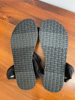 Sanuk Black Wrap Fabric Toe-Post Sandals thumbnail 4