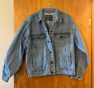 Hard Rock Cafe BALTIMORE Vintage 90s Denim Jean Jacket Save The Planet Medium thumbnail 1