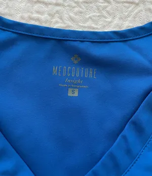 Med couture Blue Scrub Top thumbnail 2