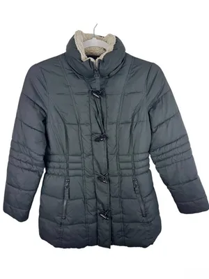 Halitech HFX Performance Apparel Green Full‎ Zip Puffer Parka Winter Coat Size L thumbnail 1