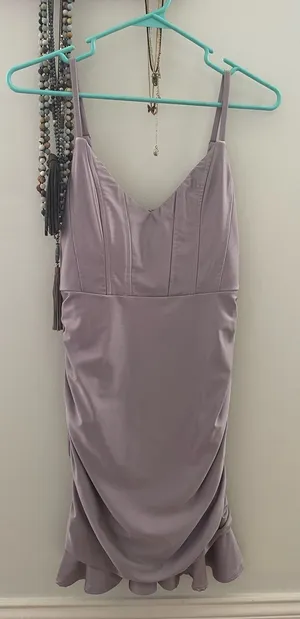 Speechless Purple satin mini dress thumbnail 1