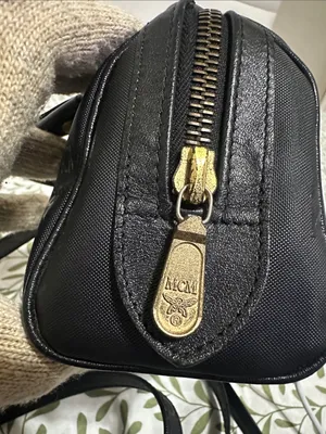 MCM Black Mini Bag in Viseto Coated Canvas thumbnail 12