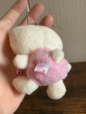 Rare Vintage Y2K Sanrio 2005 Hello Kitty Pink Towel Material Plush Bag Charm thumbnail 3
