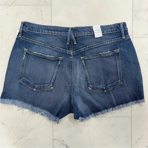 NEW! Good American Good 90’s Cut Off Denim Blue Jean Shorts Size 10 GNIS602T thumbnail 4