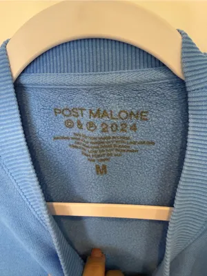 Post Malone Sweatshirt Medium Blue Unisex Crewneck F1Trillion U.S. Tour thumbnail 6