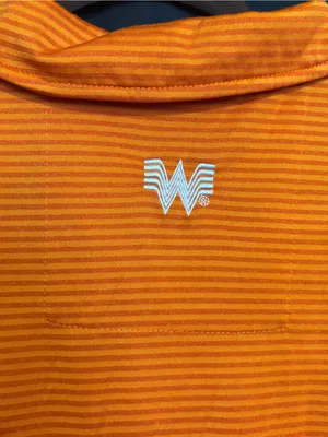 Whataburger women’s size small long sleeve employee blouse thumbnail 6