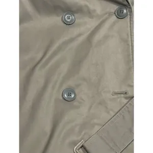 John Weitz Trench Coat Womens Size 14‎ Beige 90s Shoulder Pads thumbnail 7