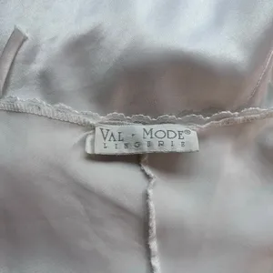 Vtg Val Mode Lingerie Baby Doll Fairy Party 80's White Lace Slip Dress USA Satin thumbnail 8