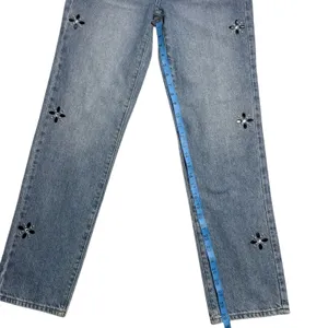 PacSun NWT‎ Dad Jean Light Wash Rhinestone Flower Embellished Size 25 thumbnail 6