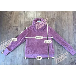 90 Degrees by Reflex pink high pile cowl neck teddy sweater small thumbnail 6