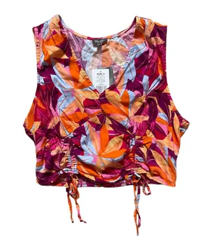 Lila Rose NWT Juniors’ V-Neck Cinched Front Top thumbnail 1