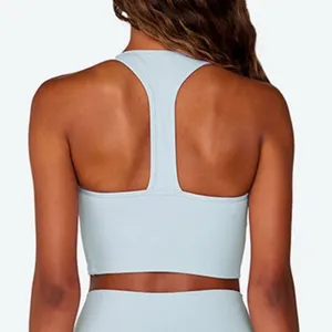 SET Active Sportbody baby blue racerback sports bra crop top - size XS -no flaws thumbnail 2