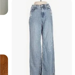 Sincerely Jules Jeans Juniors 5/27 Blue High Rise Wide Leg Distressed SJ28577AZW thumbnail 2