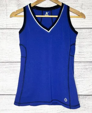 Thriv Blue Sleeveless Sporty Athletic Top Size Small thumbnail 4