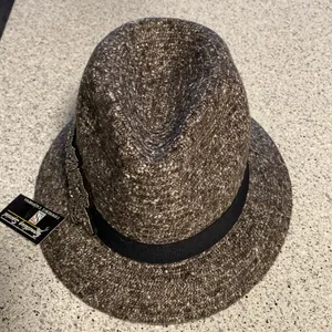 Something Special Bohemian Fedora Top Brown Embellished Band Autumn Bucket Hat thumbnail 1