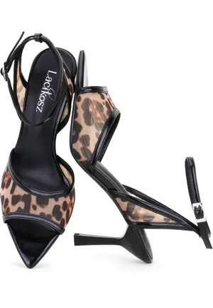 Mesh 3 inch stiletto heels thumbnail 1