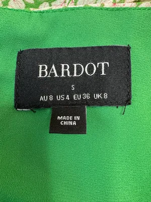 Bardot Fauna Midi Dress in Green Floral Cold Shoulder size Small US 4 $149 thumbnail 9