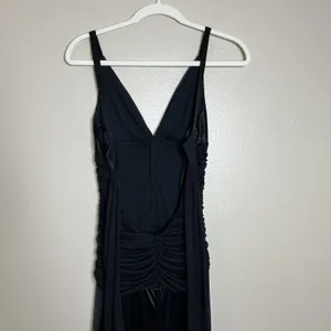 Vtg Y2K Whimsigoth Black Dress Event Witchy Glam Fairy Grunge Windsor‎ 90s thumbnail 9