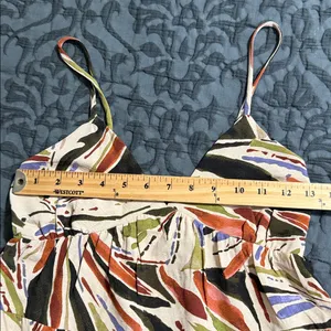 Monteau Los Angeles XS Maxi Dress adjustable straps elastic under bust leaf fall thumbnail 6