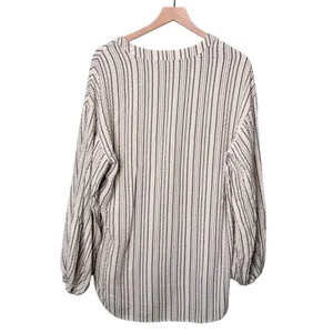 Free People Rhythm Of The Night Striped Tunic Top Ivory Black Women’s Size Small thumbnail 6