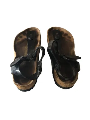 Birkenstock Kairo Thong Sandals Black Patent 36 Women's Size 5 thumbnail 5