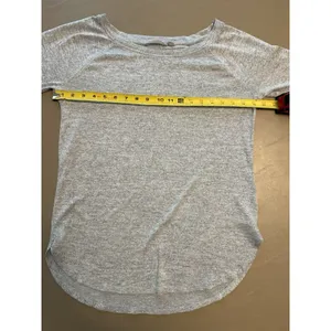 Athleta Pose Top Women’s Marl Grey Long Sleeve Heather Tunic High Low Hem Medium thumbnail 6