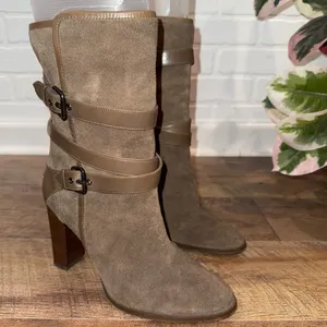 Coach Alexandra Fatigue Green Mid-Calf Bootie Olive Heeled Boots thumbnail 2