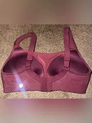 Lululemon Run Times Sports Bra size 34D red Merlot active wear Athleisure yoga thumbnail 4