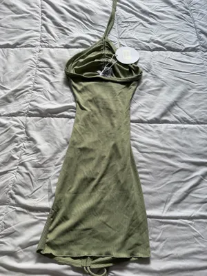 Princess Polly Sage Mini Dress thumbnail 4