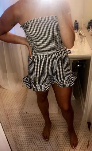 Gingham Sleeveless Romper Size M thumbnail 2