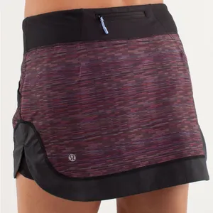 Lululemon Run For All Skirt sz 2 Space Dye Black thumbnail 3