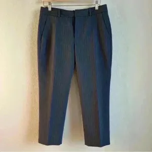 Zara Woman Navy Blue‎ Pin Dot Stripes Business Casual Pants Size M thumbnail 3