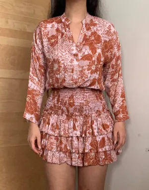 These Three Boutique Smocked Waist Tiered Mini Dress thumbnail 4