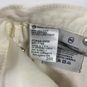 AG Adriano Goldschmied Prima‎ Jeans Womens 25R White Corduroy Cigarette thumbnail 12