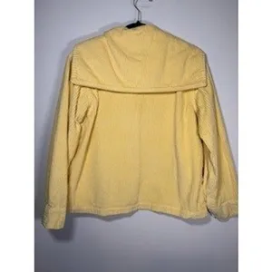 BIG BUD PRESS Corduroy‎ Sailor Jacket Medium Butter Yellow Button Up Boxy Retro thumbnail 4