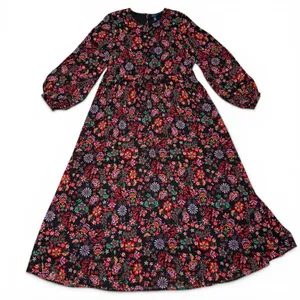 Floral Maxi Dress 2XL‎ Cottagecore Peasant Folklore Semi Sheer Long Sleeve Lined thumbnail 11