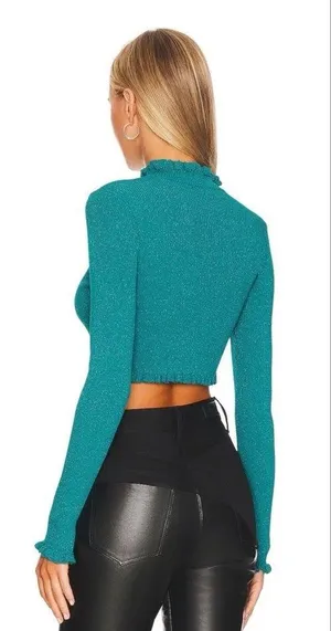 For love and lemongs Lorelei cropped sweater thumbnail 2