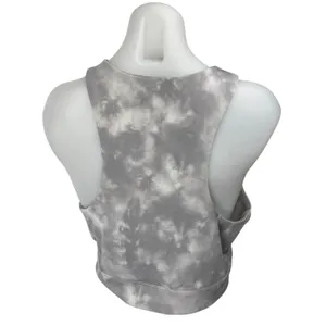 Banana Republic Gray Tie Dye Sleeveless Racerback Activewear Training Tank Top L thumbnail 2