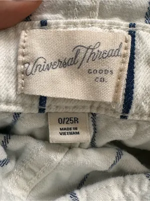 Universal Thread White Overalls with Blue Pinstripes Women’s Size XS (0) thumbnail 7