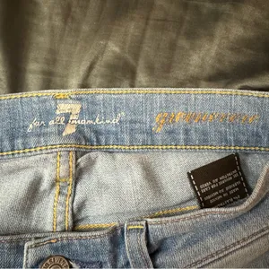 7 For All Mankind Gwenevere Ankle Skinny Blue Jeans raw hem size 24 thumbnail 8