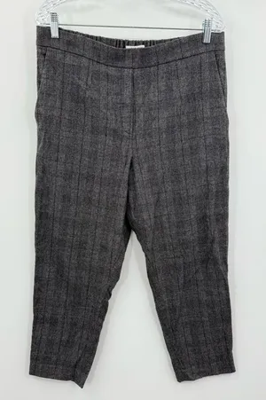 Aritzia Babaton Conan Wool and Cashmere Gray Plaid‎ Pant Size 14 thumbnail 1