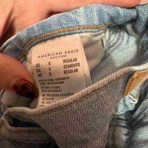American Eagle Outfitters Light Blue Straight Leg Jeans thumbnail 4