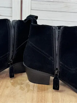 Vionic Vera Suede Western Ankle Boots Booties Black Women 8.5 Water Resistant thumbnail 10