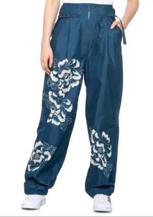 New Free People Movement Pep Rally Floral pants Blue XS thumbnail 2