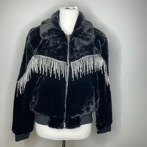 Blush Boutiques- Black Diamond Faux Fur Coat thumbnail 4
