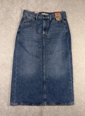 Levi Women High-Rise Back Slit Skirt 27 NWT thumbnail 1