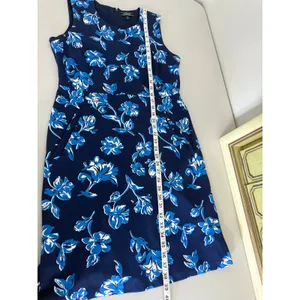 Lands' End Women's Blue Floral Sleeveless Tank Sheath Dress 14 thumbnail 5