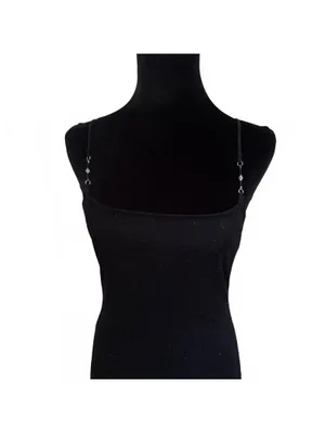 Vintage Y2K Fairygrunge Whimsigoth Dress Glitter Beaded Black Women Size Medium thumbnail 3
