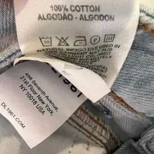 DL1961 Jeans Jerry High Rise Vintage Straight Leg Raw Hem Light Wash denim thumbnail 8